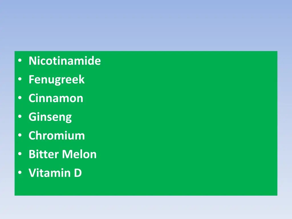 nicotinamide fenugreek cinnamon ginseng chromium