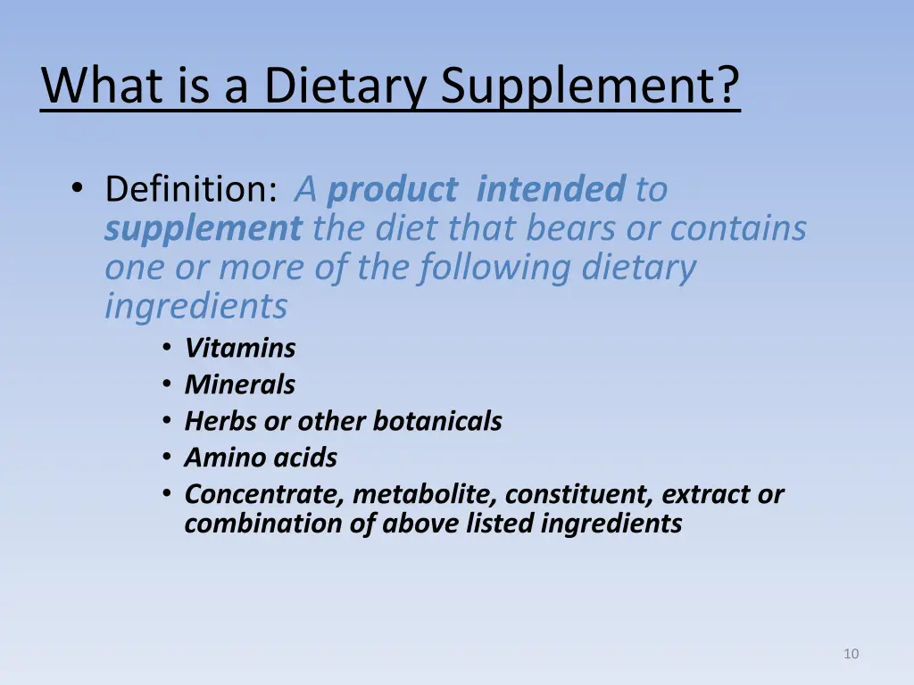 what is a dietary supplement