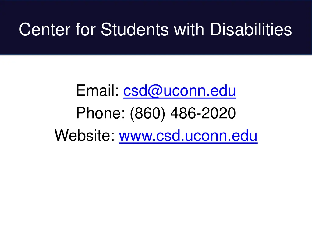 center for students with disabilities