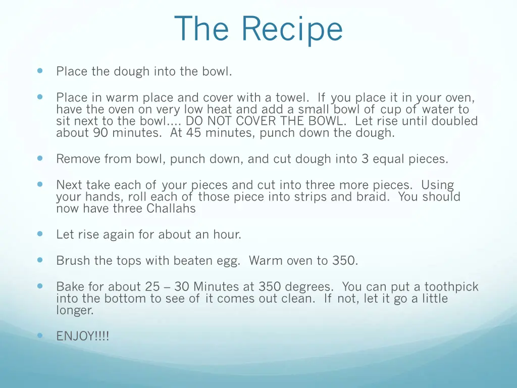 the recipe 1