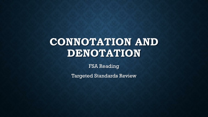 connotation and denotation