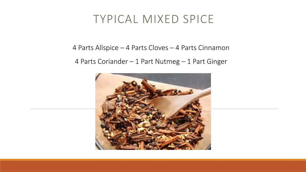 typical mixed spice