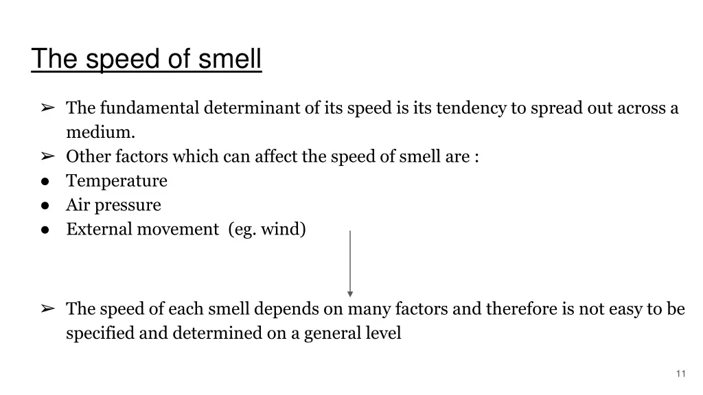 the speed of smell