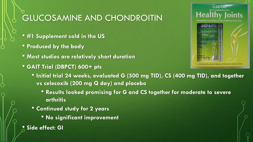 glucosamine and chondroitin