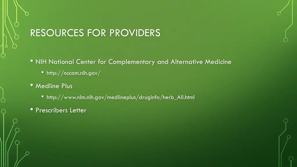 resources for providers