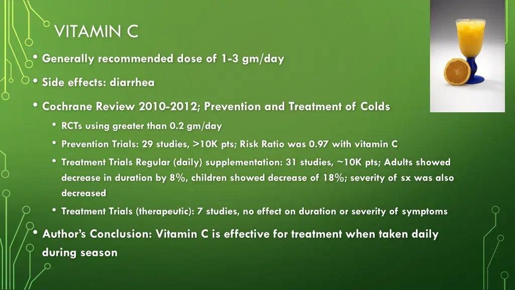 vitamin c generally recommended dose