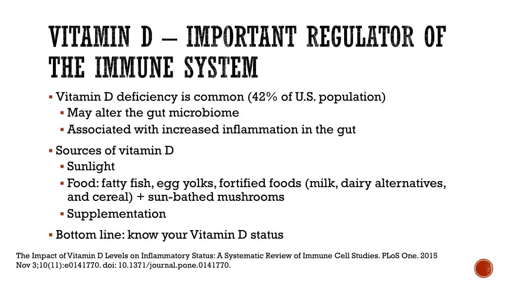 vitamin d important regulator of the immune