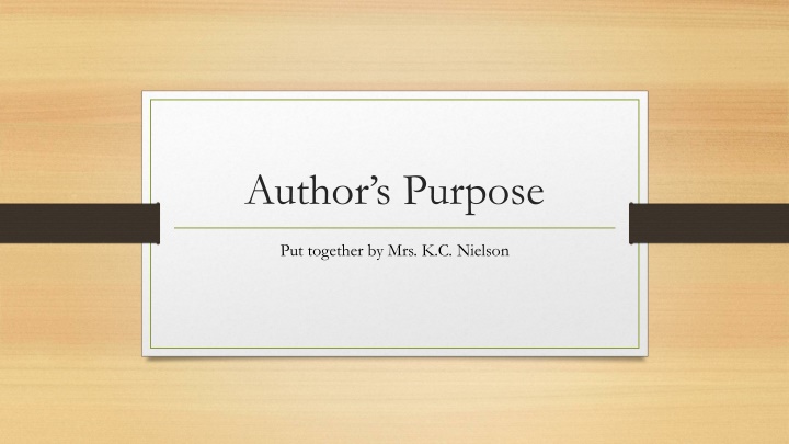 author s purpose