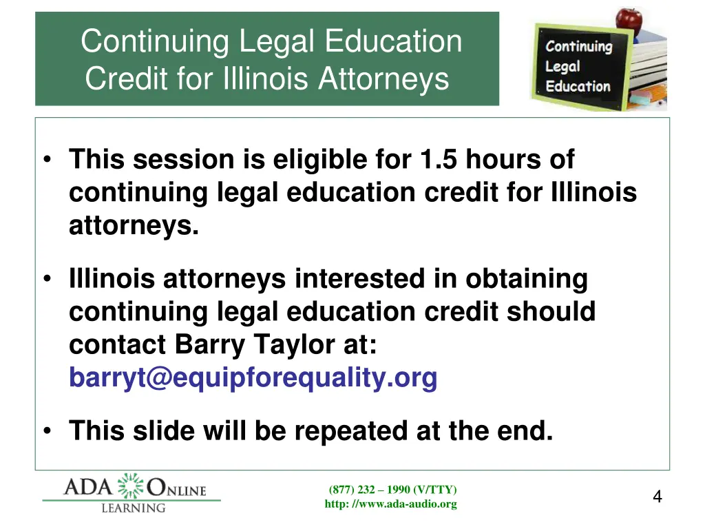 continuing legal education credit for illinois