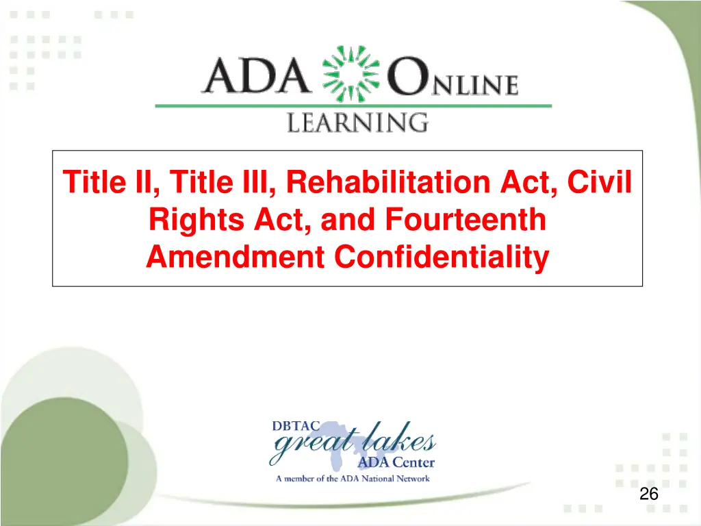 title ii title iii rehabilitation act civil