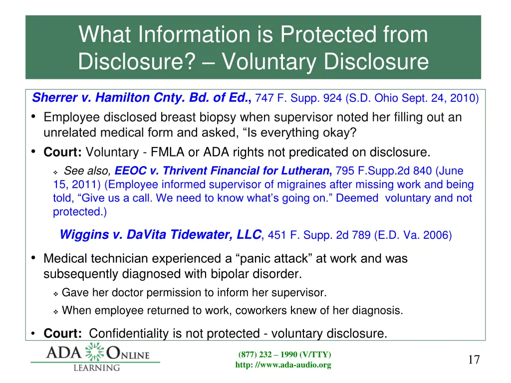 what information is protected from disclosure 3