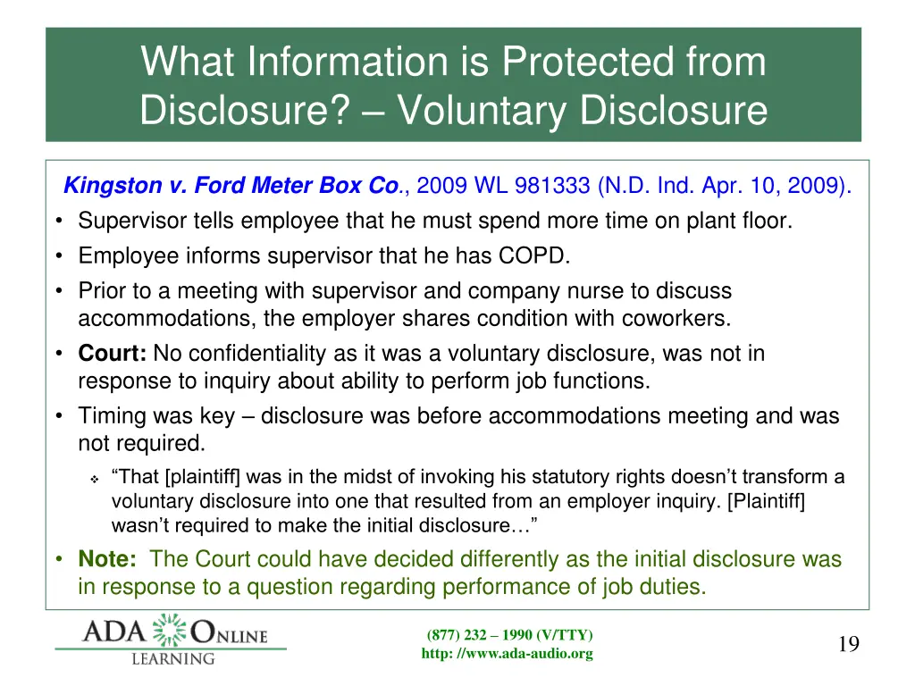 what information is protected from disclosure 5