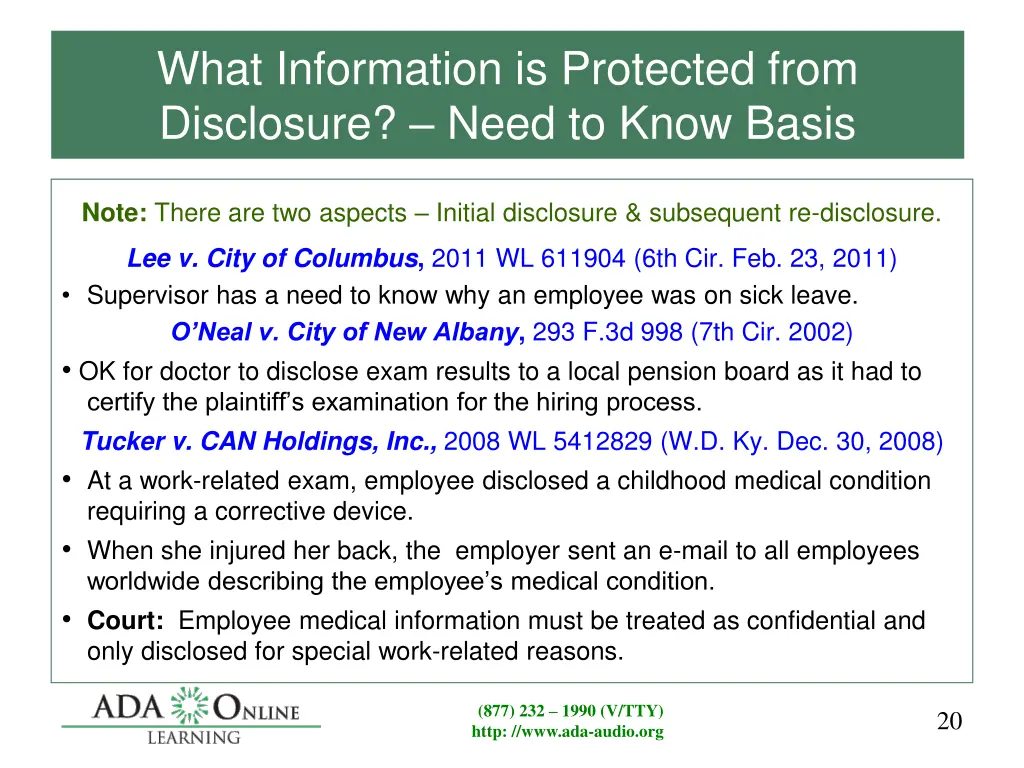 what information is protected from disclosure 6