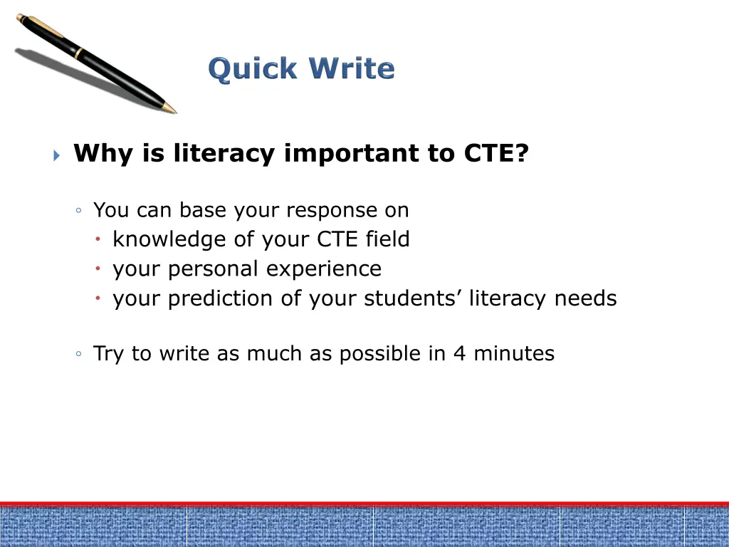 why is literacy important to cte