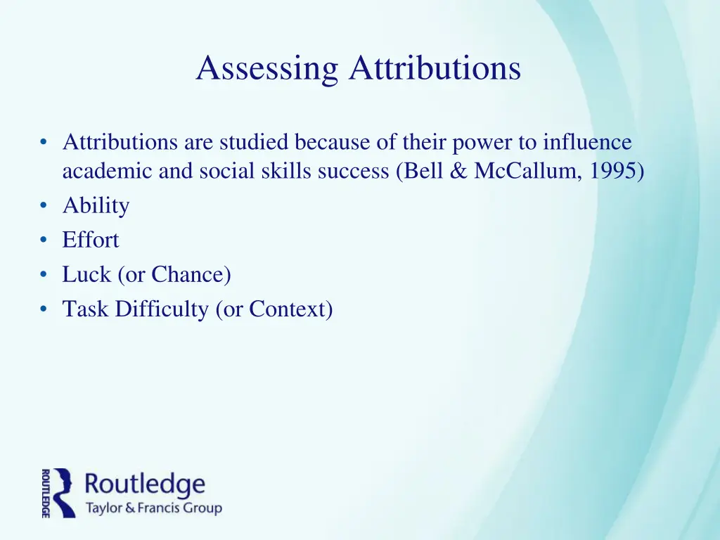 assessing attributions