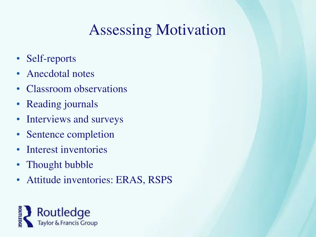 assessing motivation