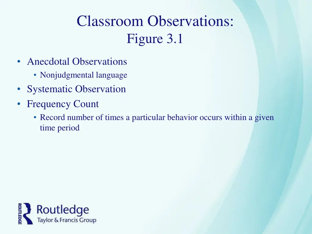 classroom observations figure 3 1