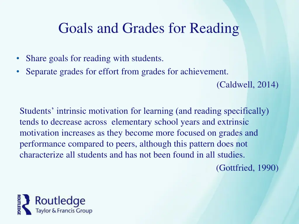 goals and grades for reading