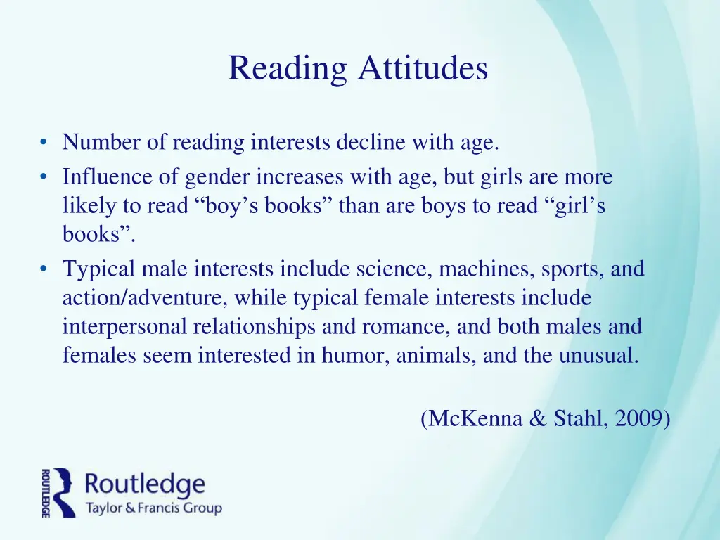 reading attitudes