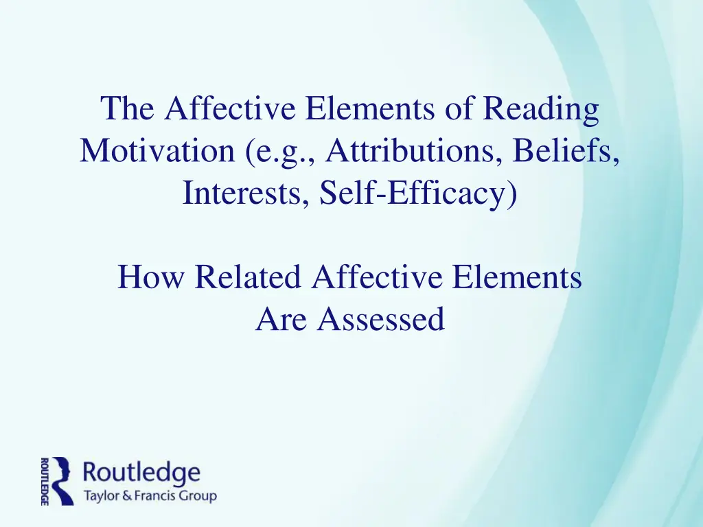 the affective elements of reading motivation