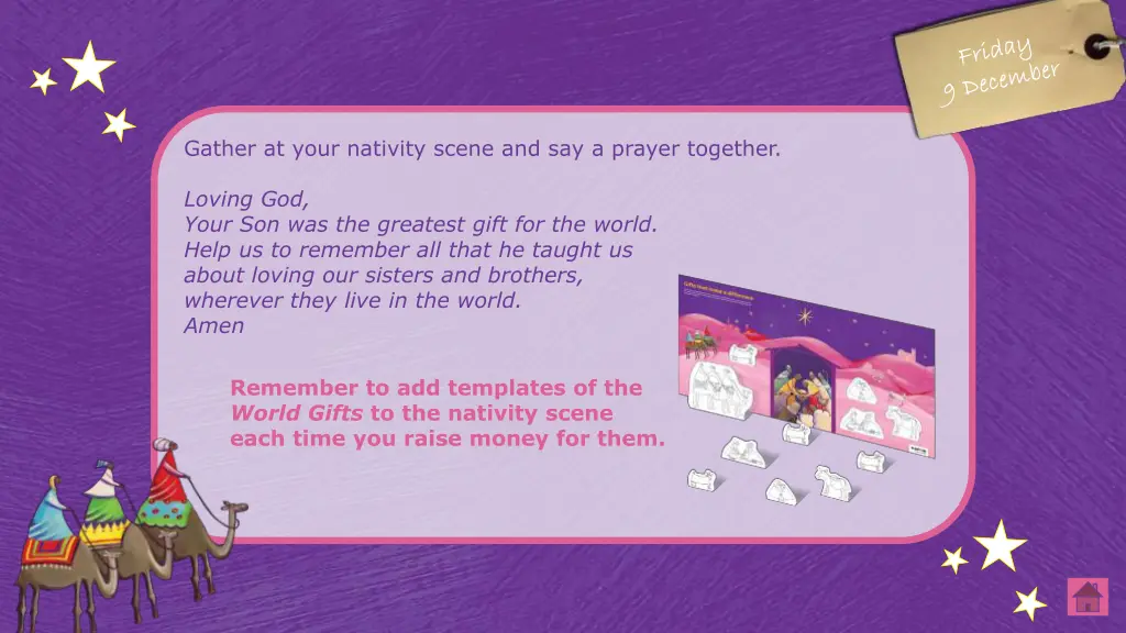 gather at your nativity scene and say a prayer 1