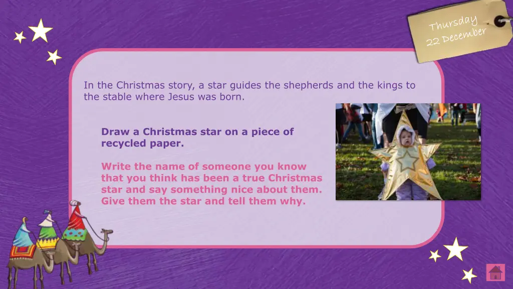 in the christmas story a star guides