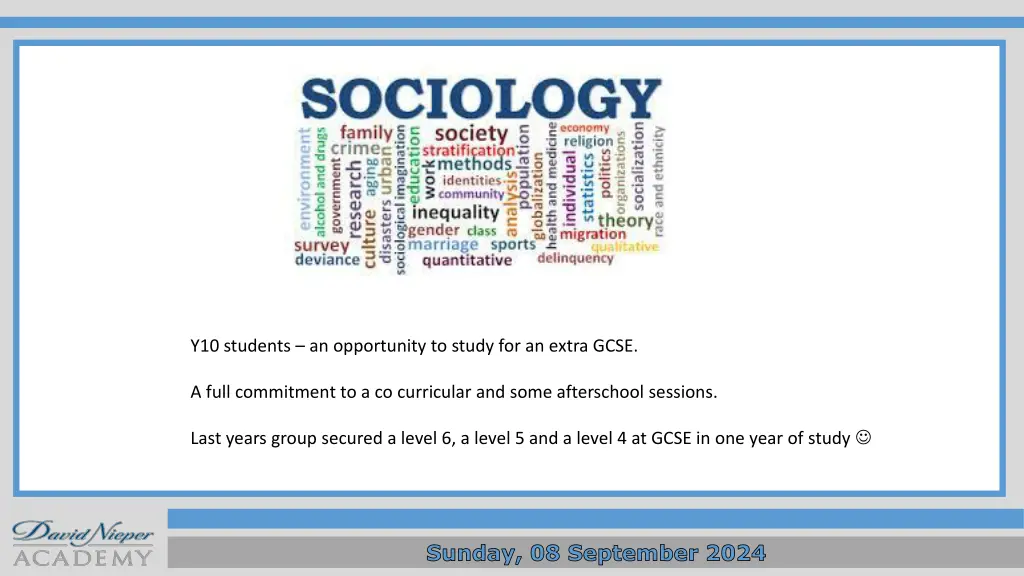 y10 students an opportunity to study for an extra