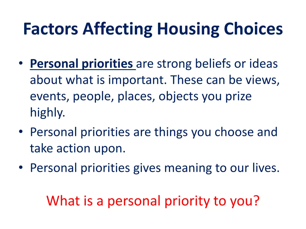 factors affecting housing choices 1