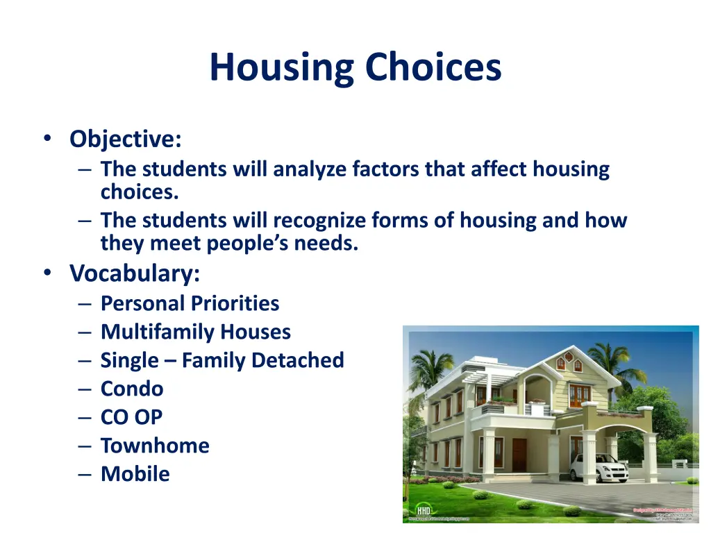 housing choices