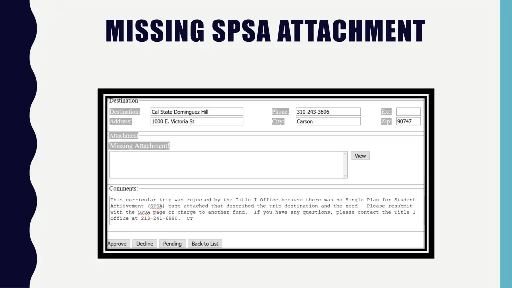 missing spsa attachment