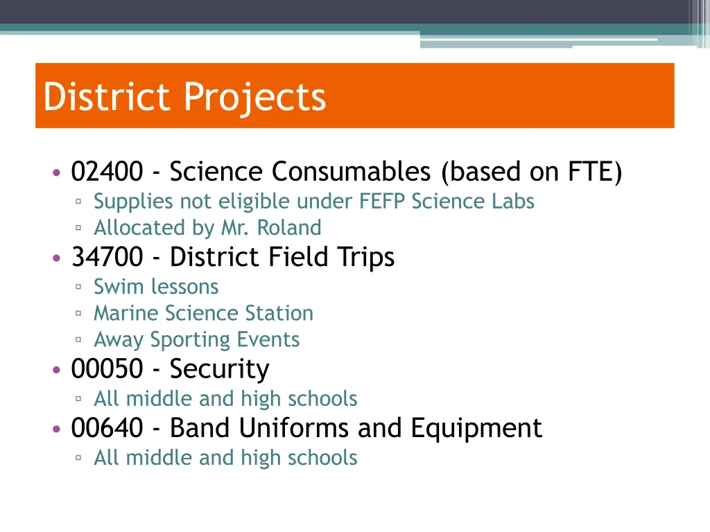 district projects