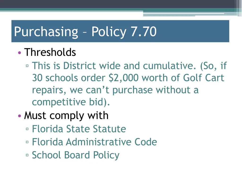 purchasing policy 7 70 2