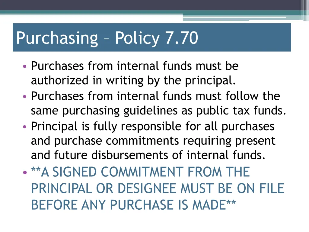 purchasing policy 7 70