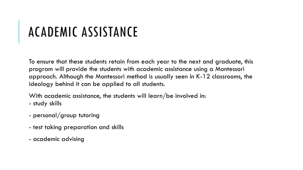 academic assistance