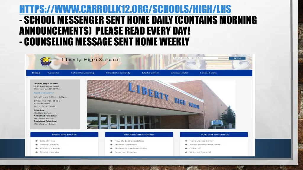 https www carrollk12 org schools high lhs school