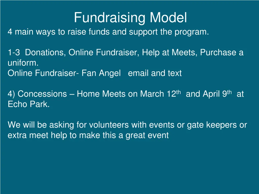 fundraising model