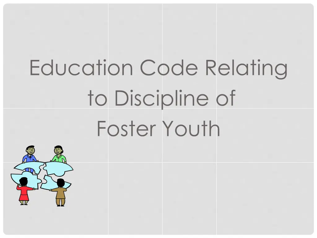 education code relating to discipline of foster