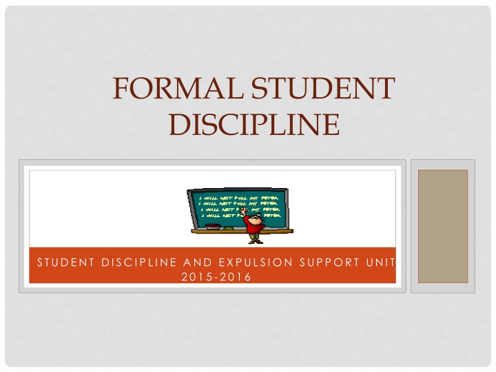 formal student discipline