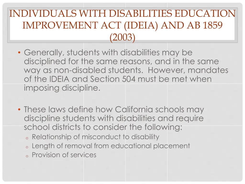 individuals with disabilities education