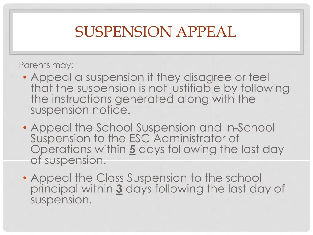 suspension appeal