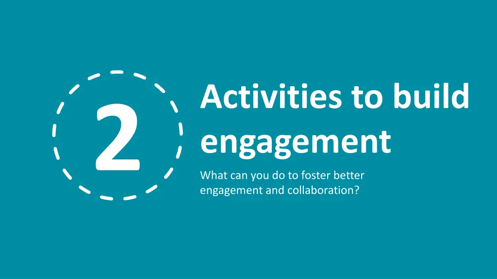 activities to build engagement