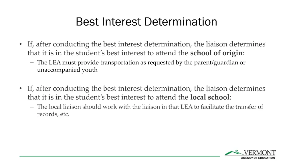 best interest determination