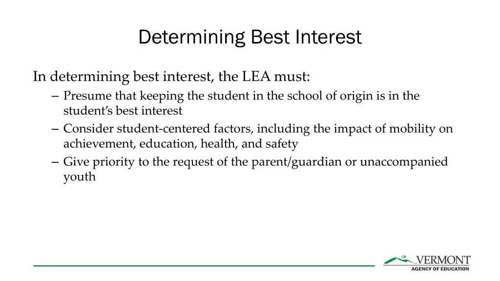 determining best interest