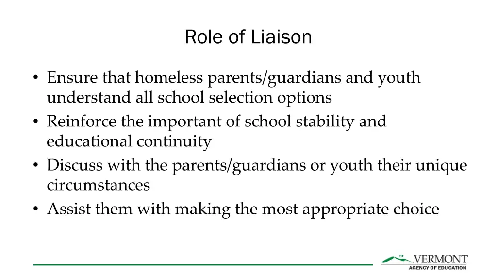 role of liaison