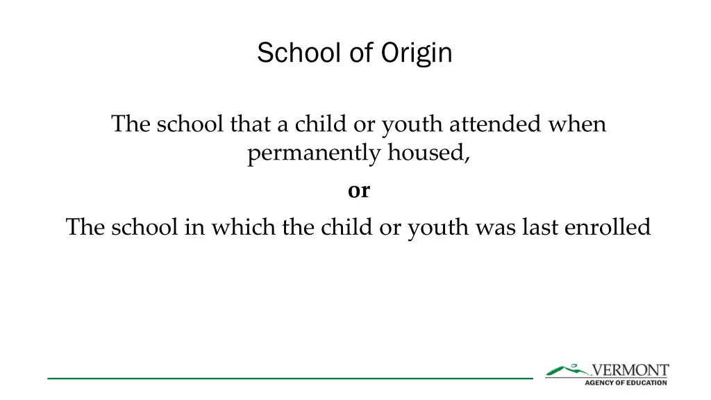 school of origin