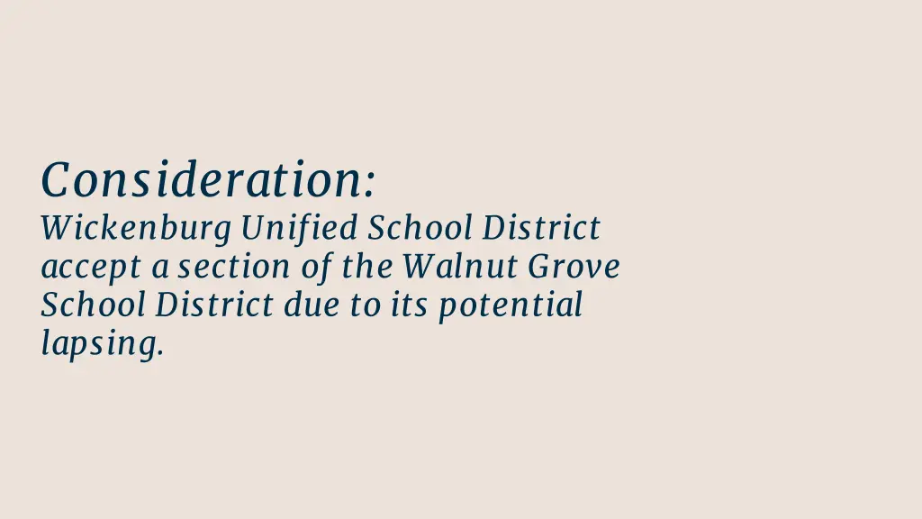 consideration wickenburg unified school district