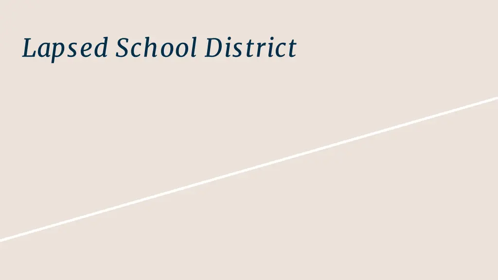 lapsed school district