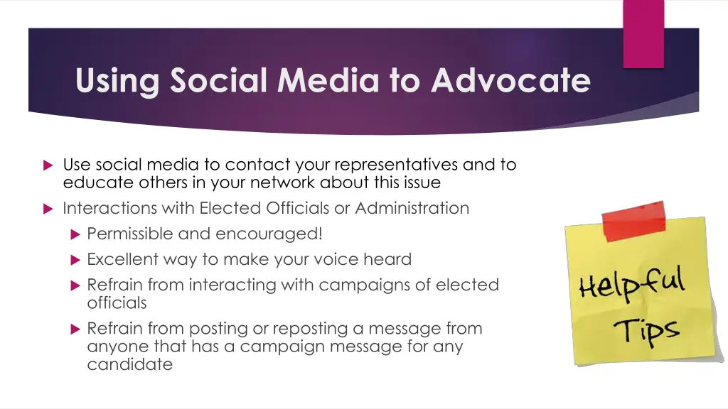 using social media to advocate