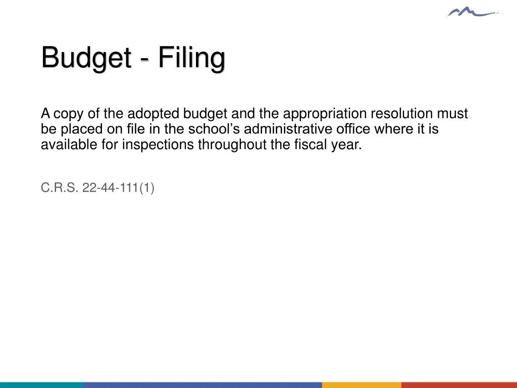 budget filing