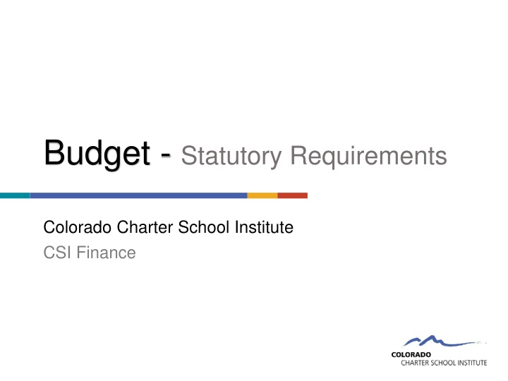 budget statutory requirements